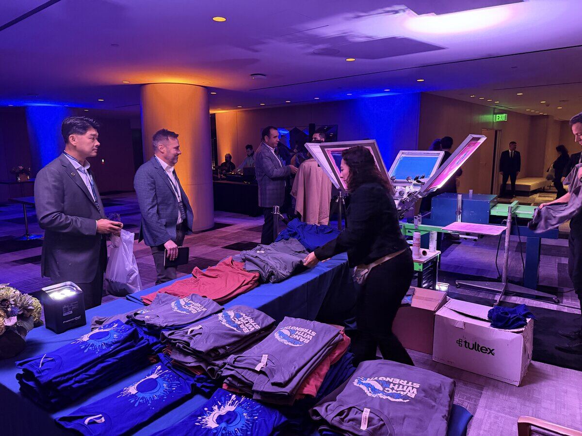 Setup and staging of live event printing stations